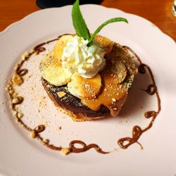 Close-up of ice cream in plate