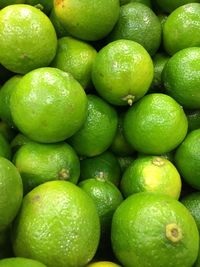 Full frame shot of lime in market