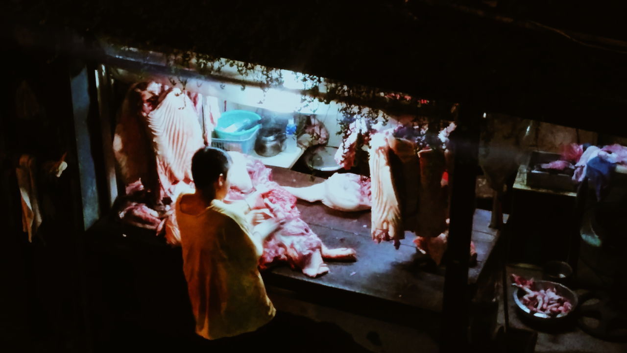 FULL FRAME SHOT OF OBJECTS FOR SALE AT NIGHT