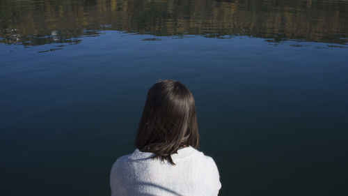 Woman looking at sea