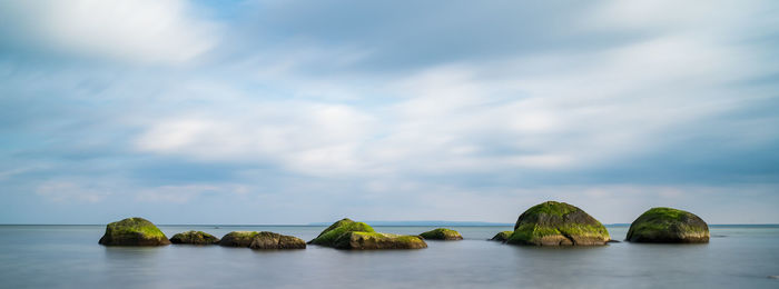 Panoramic view of sea against sky