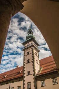 Low angle view of historic building against sky