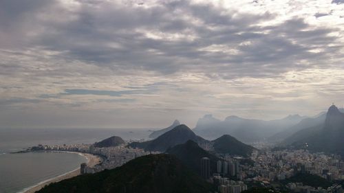 Panoramic view of cityscape against sky