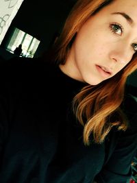 Close-up portrait of young woman