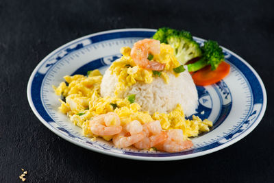 Close-up of meal served in plate