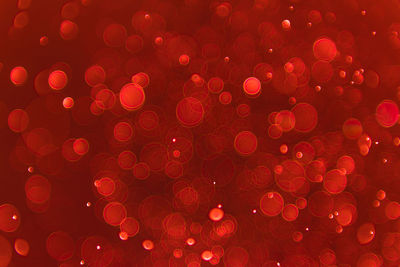 Defocused image of red christmas lights