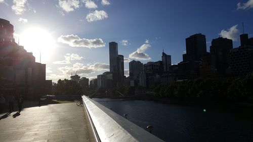 View of skyscrapers in city
