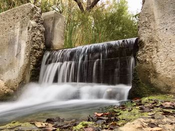 Scenic view of waterfall