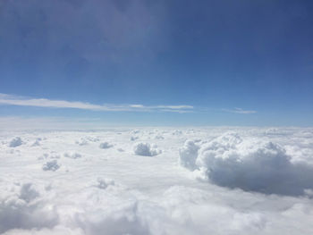 Aerial view of clouds in sky