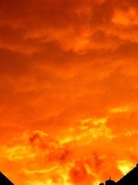 Low angle view of orange sky