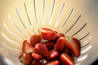 Close-up of strawberries in bowl