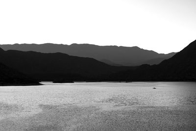 Scenic view of mountains against clear sky