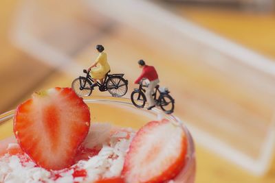 Close-up of cake on table