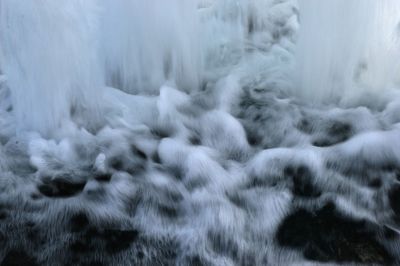 Close-up of frozen water