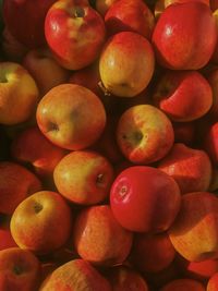 Full frame shot of apples at market