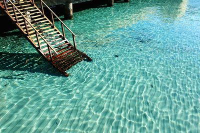 High angle view of swimming pool