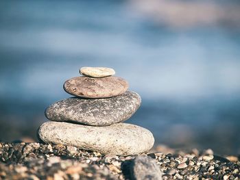 Stack of stones on beach