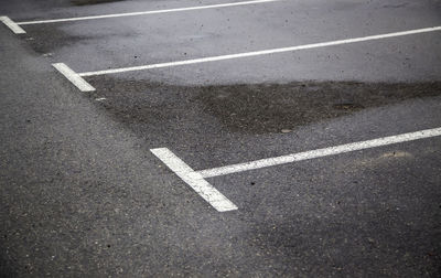 High angle view of road