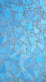 Full frame shot of blue patterned wall