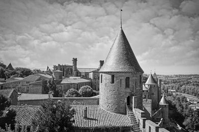 Panoramic view of buildings against sky