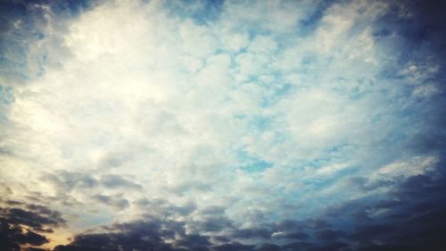 Low angle view of cloudy sky