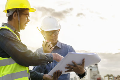 Man working at construction site