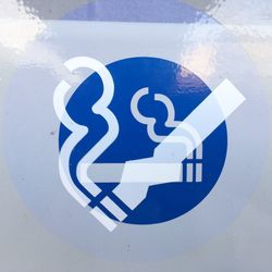 High angle view of information sign