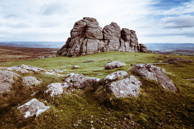 Rock formations at seaside