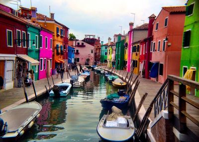 Colorful houses over canal