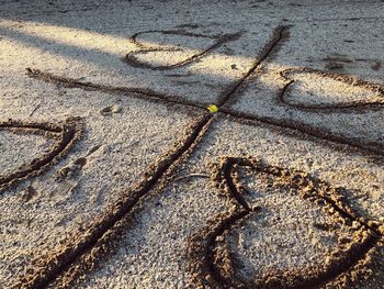 Full frame shot of cracked road