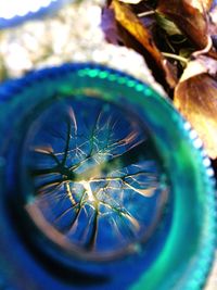 Extreme close up of blue object