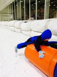 Boy in snow