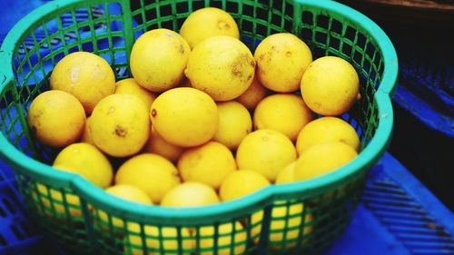 Close-up of fruits in basket