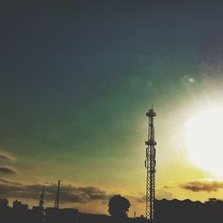 Low angle view of sky at sunset