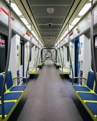 Empty seats in train