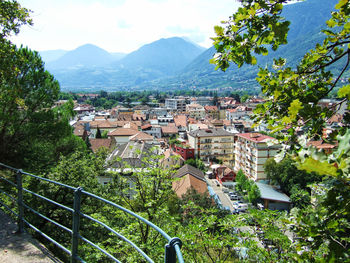 Cityscape of merano, south tyrol, trentino alto adige, italy.