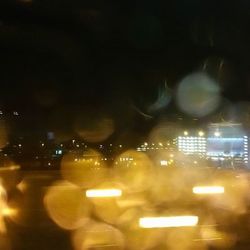 View of illuminated lights at night