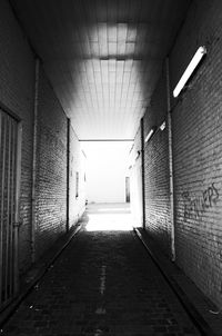 View of empty subway tunnel