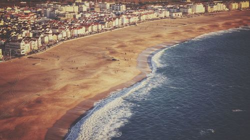 High angle view of beach