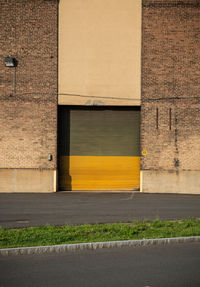 Yellow wall by building