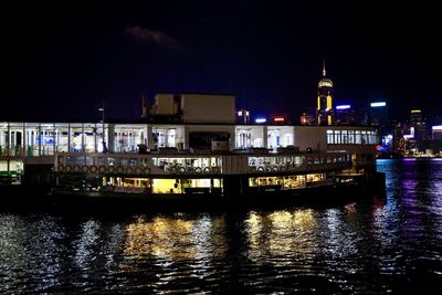 Illuminated city at night