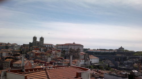 High angle shot of townscape