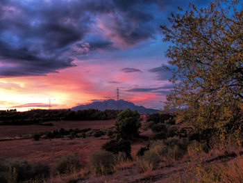 Scenic view of landscape against cloudy sky