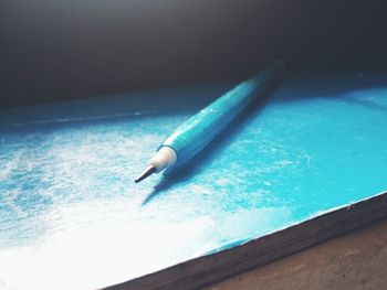 Close-up of tree against blue sky