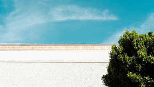 Low angle view of swimming pool against sky