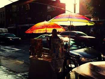 Woman walking in city