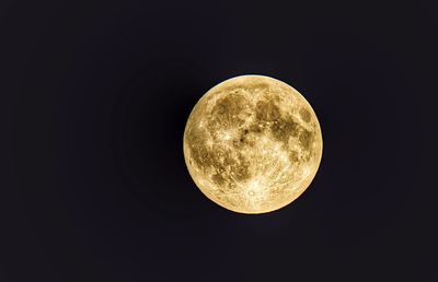 Low angle view of moon in sky