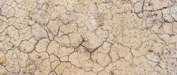 Full frame shot of cracked land