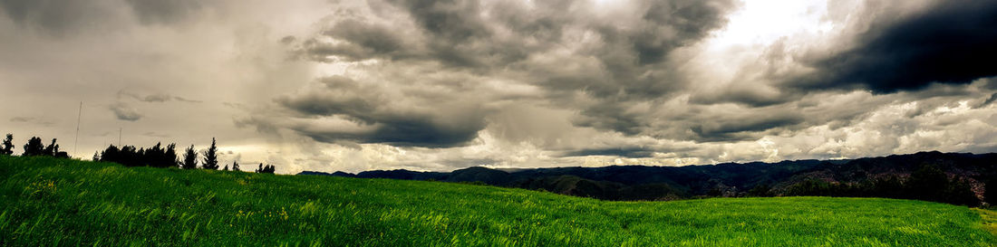 Panoramic view of landscape against sky