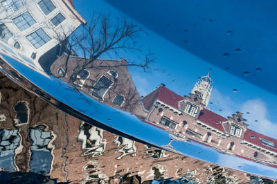 View of city against blue sky